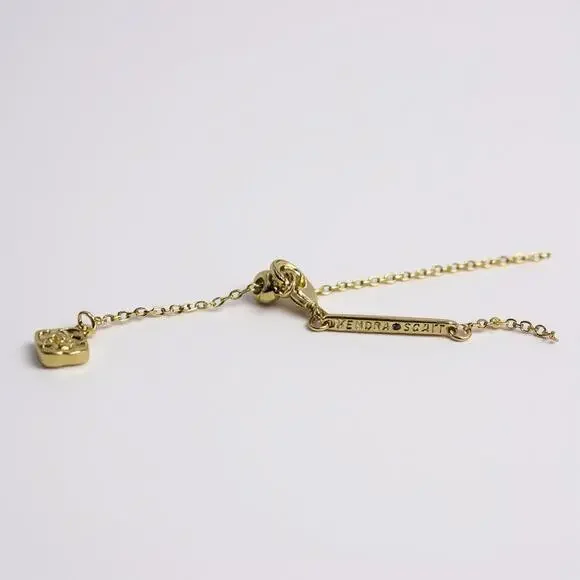 NEW Kendra Scott Mini Elisa Gold Necklace Pink Opalite NWT - Picture 4 of 6